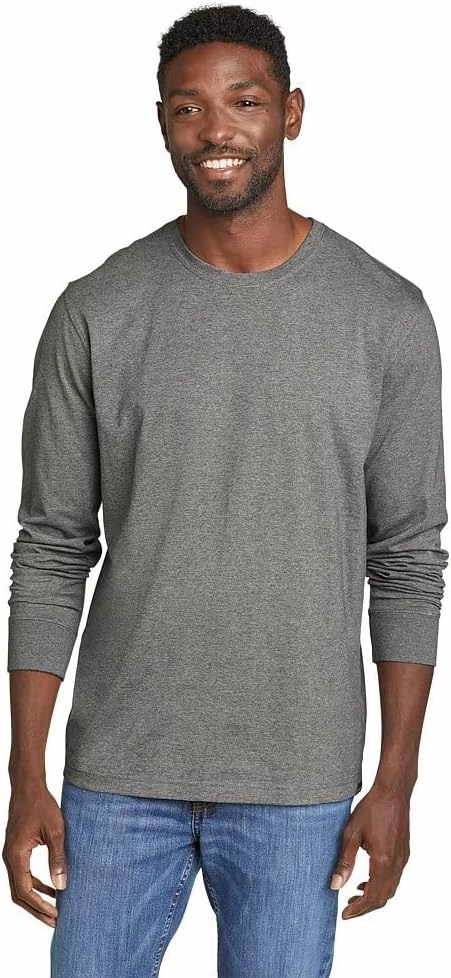 Eddie Bauer Men's Legend Wash 100% Cotton Long-Sleeve Classic T-Shirt