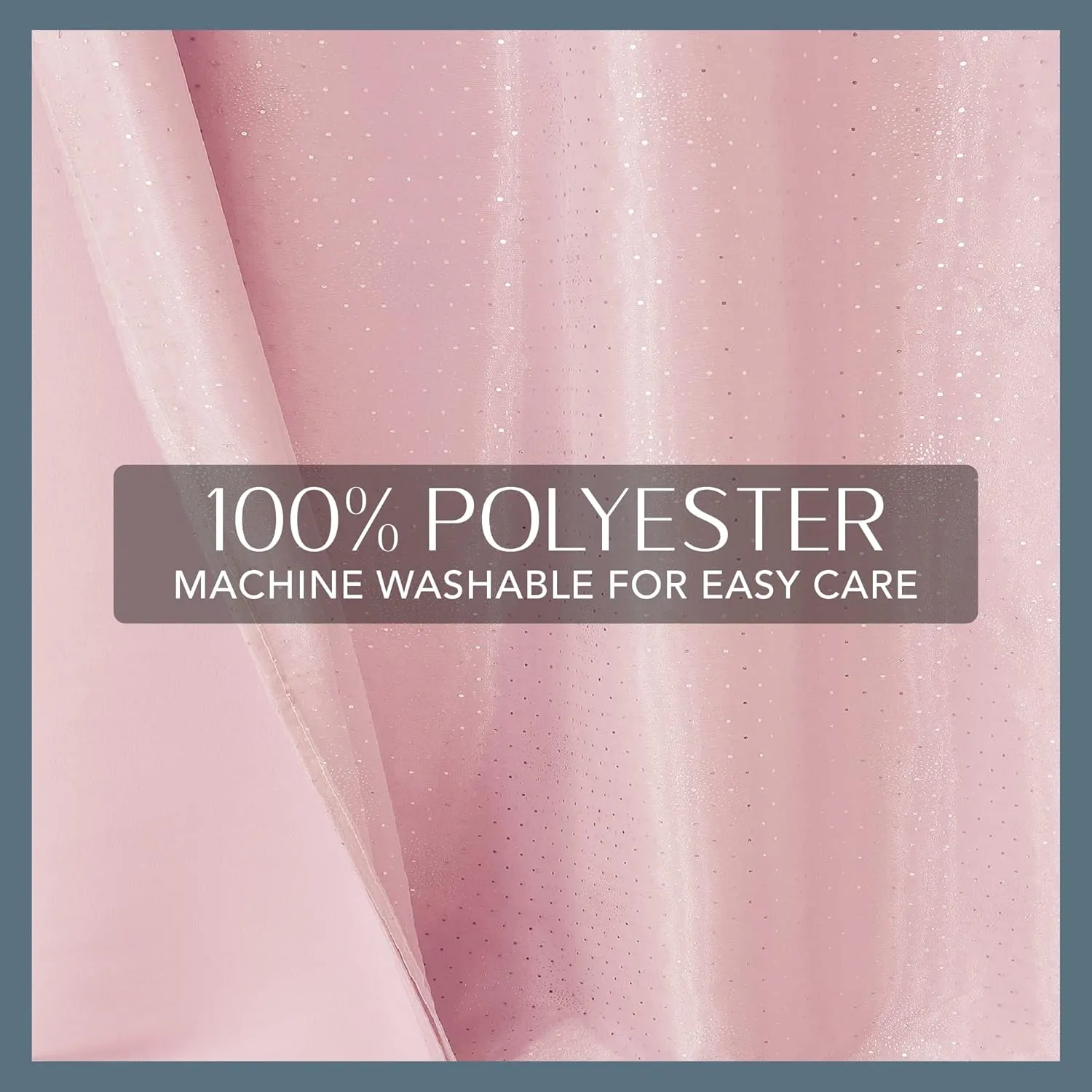 Elrene Home Fashions Aurora Kids Sheer Sparkle Overlay Blackout Window Curtain Panel, Soft Pink, 52"x95"