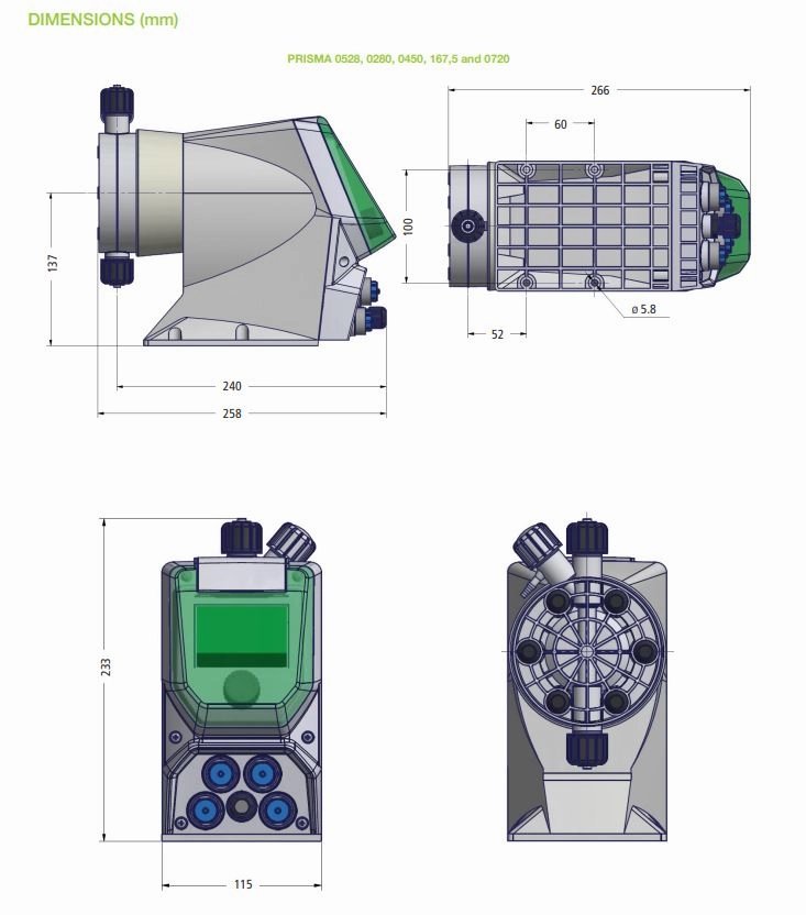 EMEC PRISMA 02 80 Stepper Motor Intelligent Digital Dosing Pump (80LPH/2BAR)