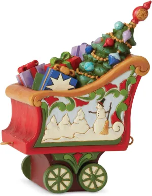 Enesco Jim Shore Heartwood Creek Christmas Train Coal Car Figurine, 5.5 Inch, Multicolor