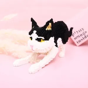 ENHANA Building Blocks Cat Pet Building Toy Sets, DIY Animal Blocks Adult Building Set Micro 3D Building Toy Bricks Cats Construction Toy Gift for 10,11,12,13,14 Teens