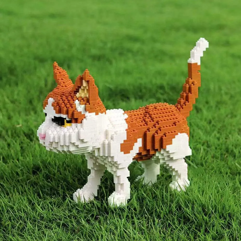 ENHANA Building Blocks Cat Pet Building Toy Sets, DIY Animal Blocks Adult Building Set Micro 3D Building Toy Bricks Cats Construction Toy Gift for 10,11,12,13,14 Teens
