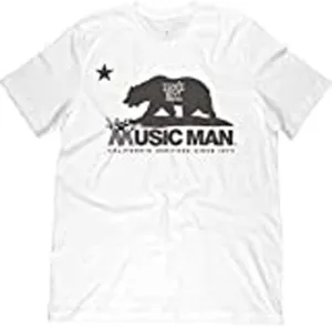 Ernie Ball Music Man California Heritage T Shirt-Medium White