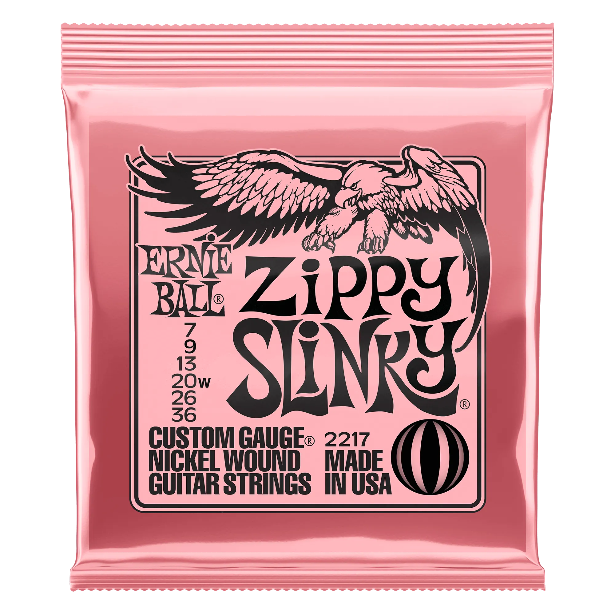 Ernie Ball Zippy Slinky Nickel Wound Electric Guitar Strings Set - 7-36