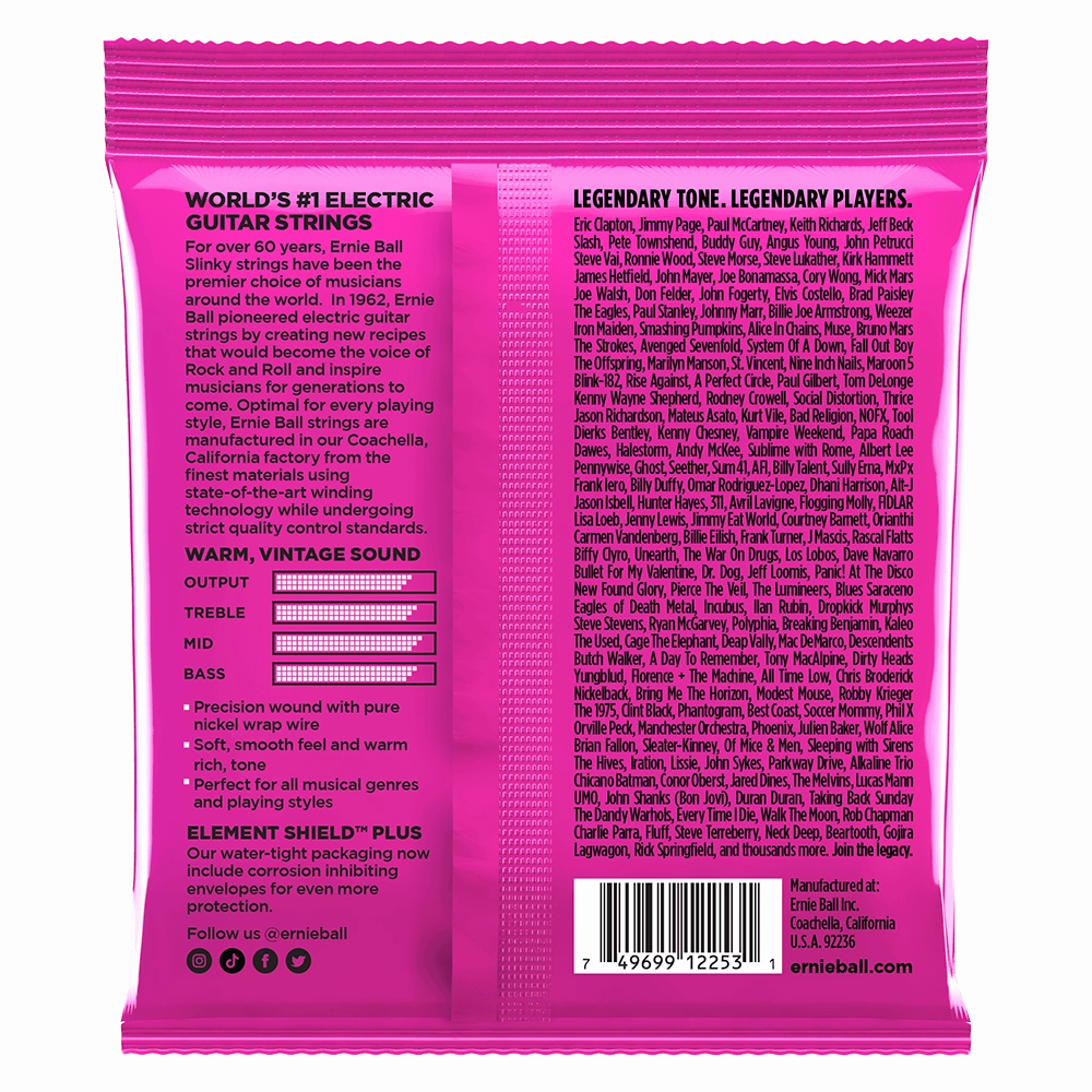 Ernie Ball Super Slinky Classic Rock n Roll Pure Nickel Electric Guitar Strings Set - 9-42 / 3-Pack