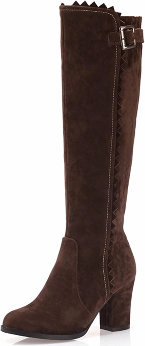 Erocalli Women's Fashion Knee High Boot Women Chunky Block High Heel Pull on Classic Chelsea Long Boots