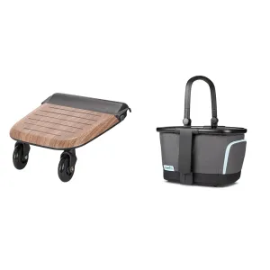 Evenflo Stroller Rider Board for Pivot Xpand, Market Basket for Extra Storage, Convenient Riding & Walking Options