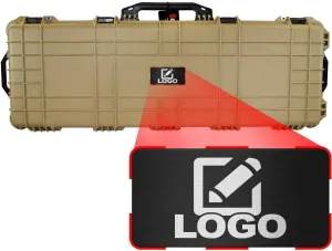 Eylar 38" Inch Protective Roller Rifle Hard Case with Custom Logo Plate and Foam, Waterproof & Crushproof, Two Rifles Or Multiple Guns, Pressure Valve with Lockable Fittings