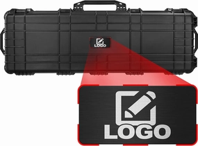 Eylar 53" Inch Protective Roller Rifle Hard Case with Foam, Waterproof & Crushproof, Two Rifles Or Multiple Guns, Pressure Valve with Lockable Fittings Black