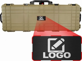 Eylar 53" Inch Protective Roller Rifle Hard Case with Foam, Waterproof & Crushproof, Two Rifles Or Multiple Guns, Pressure Valve with Lockable Fittings Tan