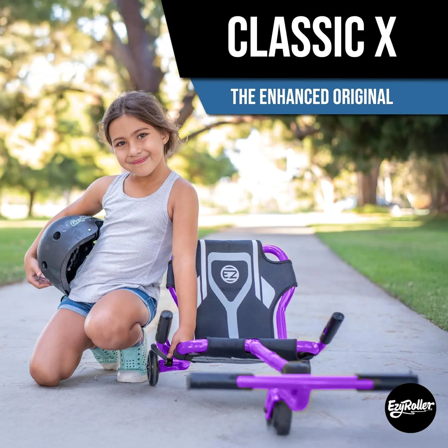 EzyRoller Classic X Ages 4 , 45lbs - 120lbs - Purple