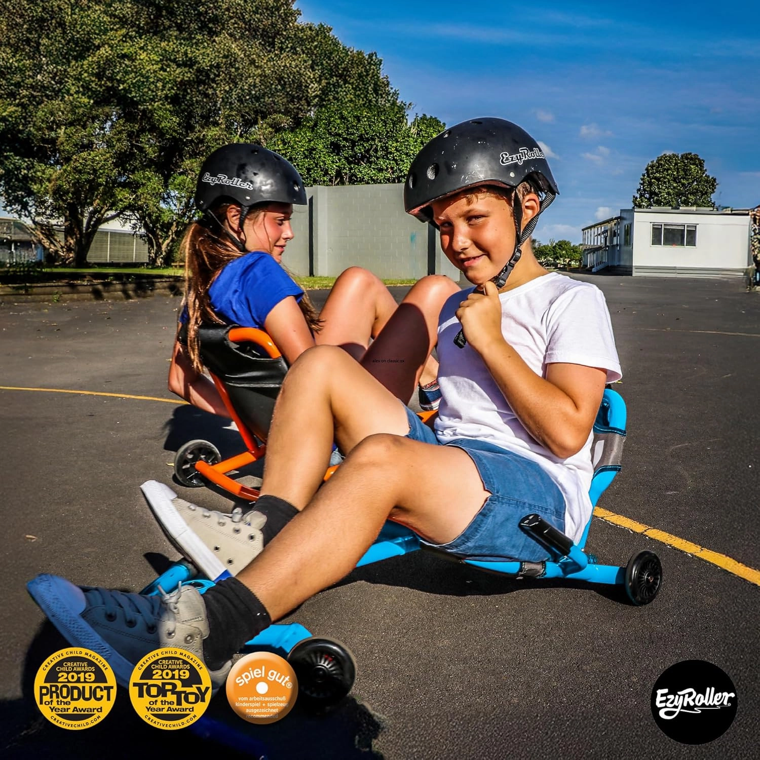 EzyRoller Classic X Ages 4 , 45lbs - 120lbs - Blue