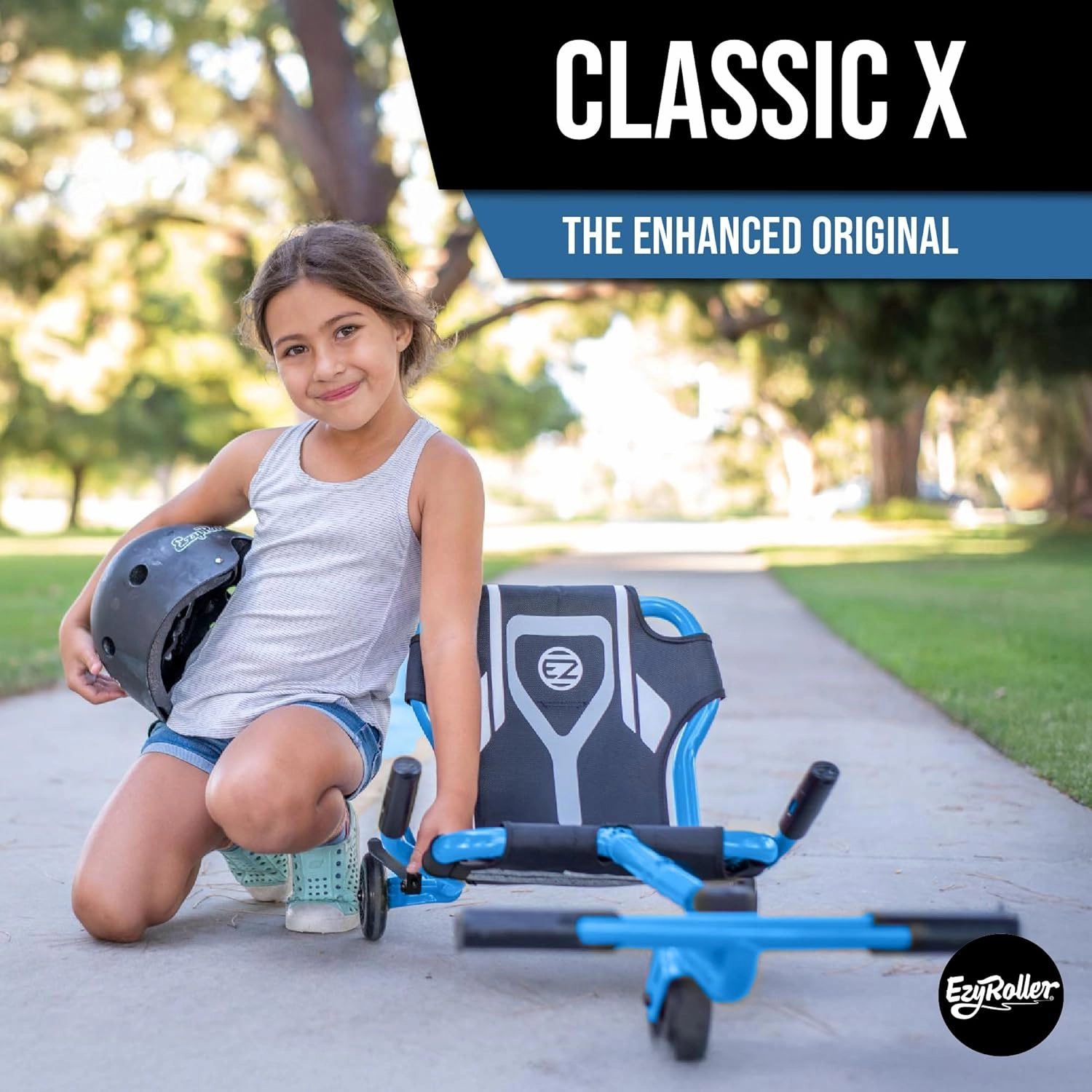 EzyRoller Classic X Ages 4 , 45lbs - 120lbs - Blue