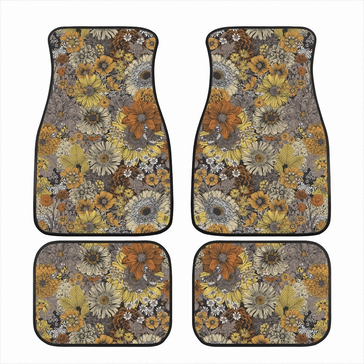 Fall Flowers Car Floor Mats