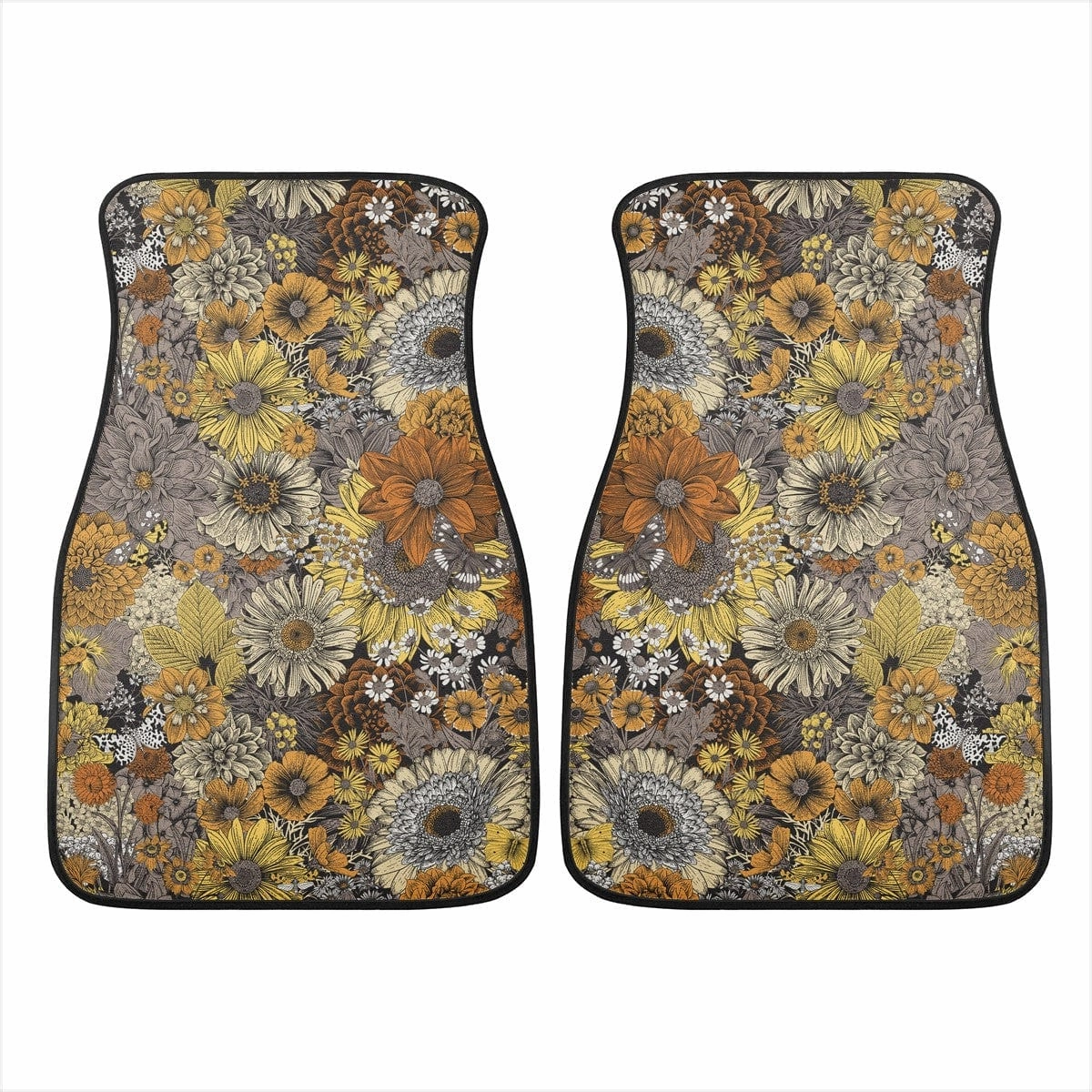 Fall Flowers Car Floor Mats