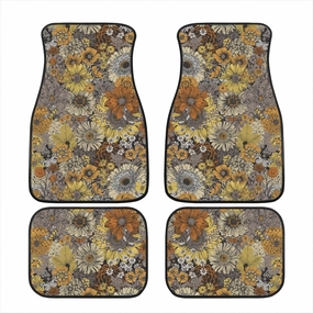 Fall Flowers Car Floor Mats