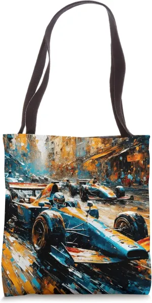 Fantasy Cute Car Impressionist Race Tote Bag
