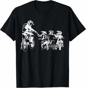 Father Son Biker Riding Cool Dad Dirt Bike Rider Motocross T-Shirt