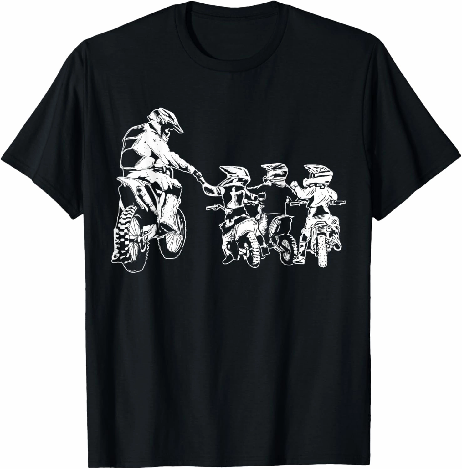 Father Son Biker Riding Cool Dad Dirt Bike Rider Motocross T-Shirt