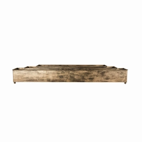 FAYE METAL RECTANGLE TRAYS ANTIQUE BRASS, SET OF 3 (MIN 1)
