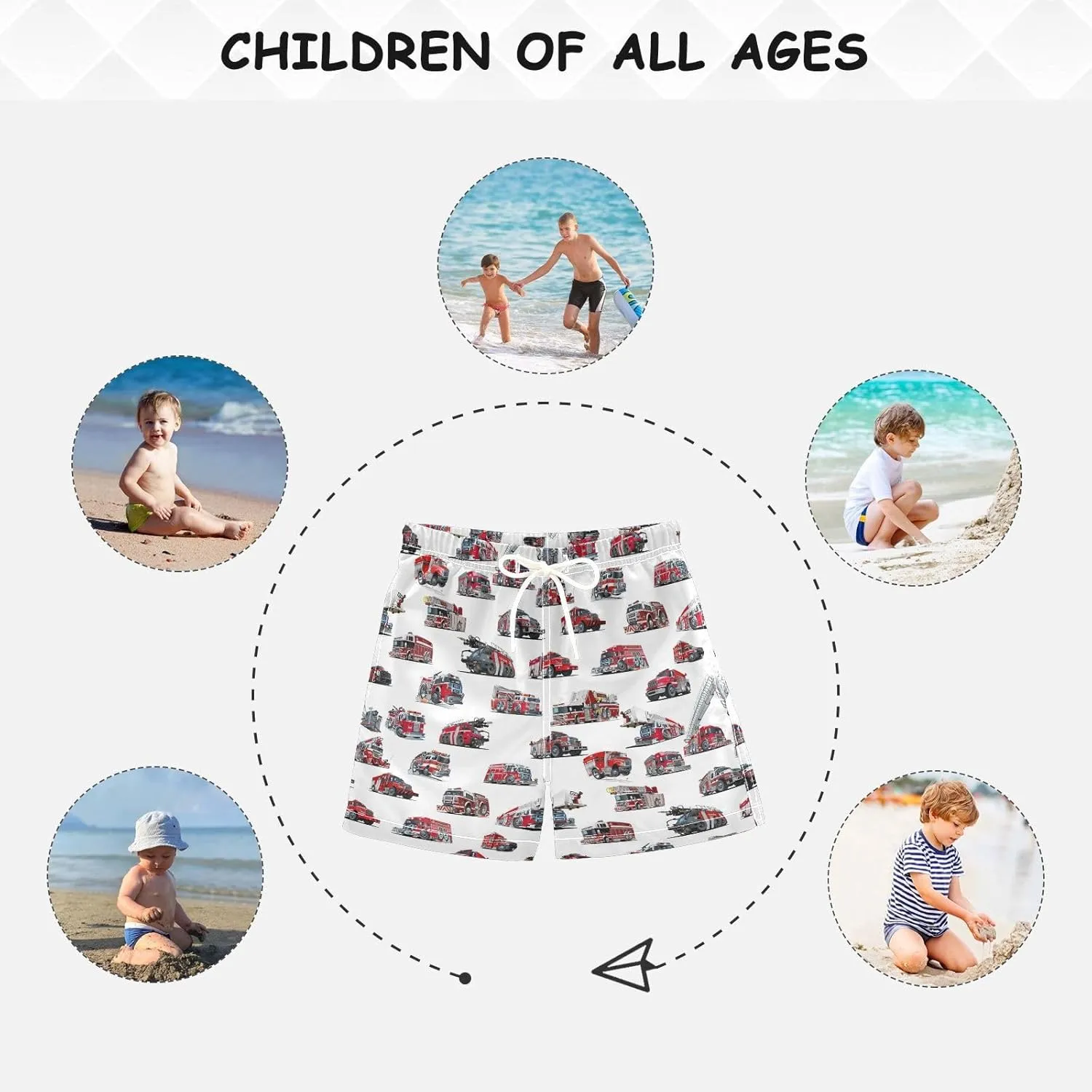 Fire Flame Boys Swim Trunks Toddler Swim Shorts Little Boys Bathing Suit Swimsuit Toddler Boy Swimwear