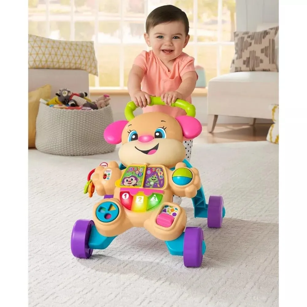 Fisher-Price Baby Toy Laugh & Learn Smart Stages Learn with Sis Walker with Music Lights & Activities for Infants Ages 6  Months