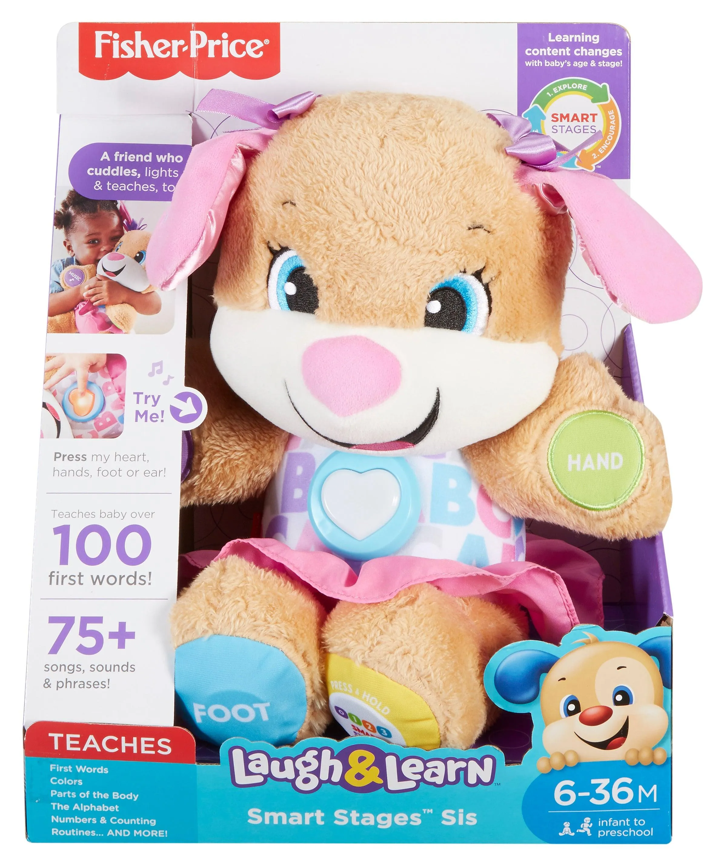 Fisher-Price Laugh & Learn Smart Stages Sis Lights Music and Smart Stages Learning Toy For Infant & Toddlers