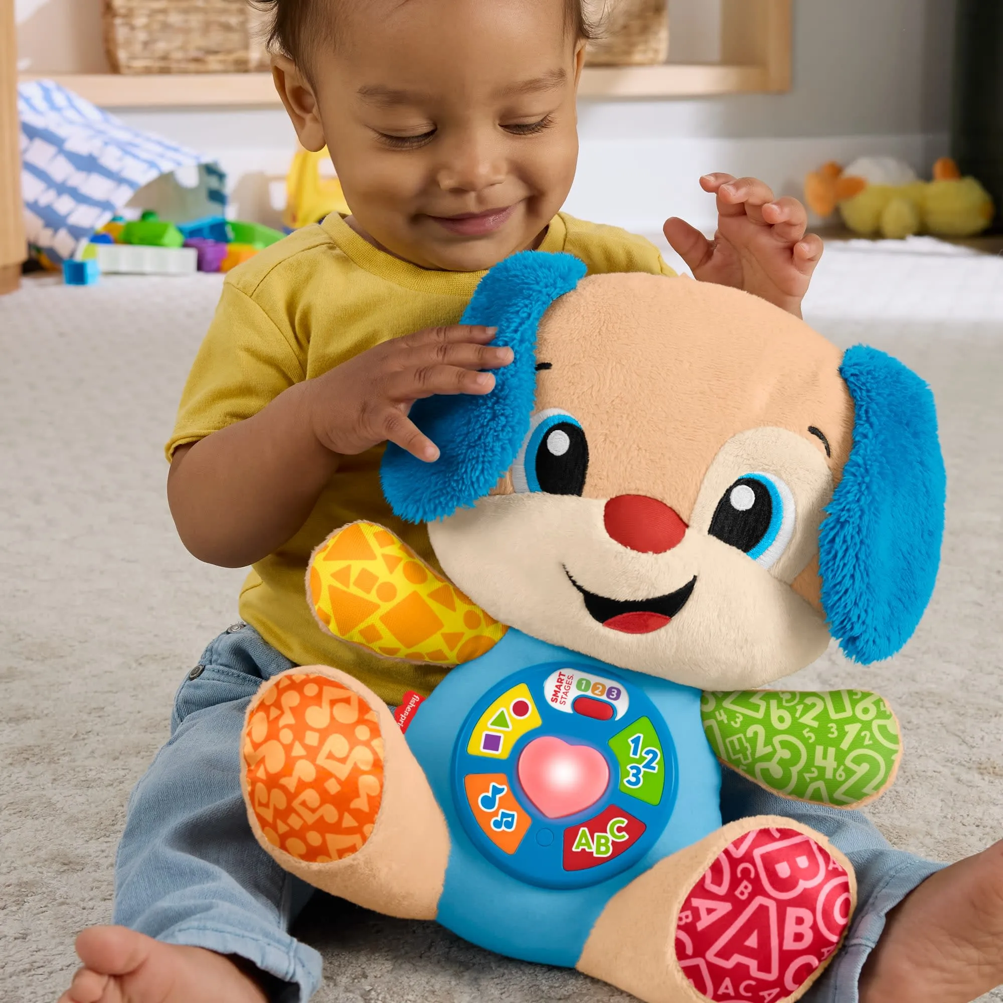 Fisher-Price Lernspaß Smart Stages Plüsch-Hündchen Für Babys, Musikalisches Lernspielzeug, Mehrsprachige Version