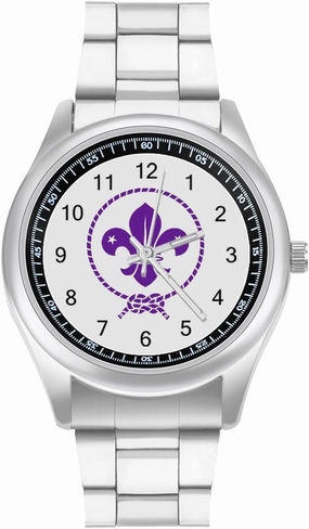 Fleur-de-lis Casual Wrist Watches for Men Classic Business Dress Watch Big Face for Work Gym