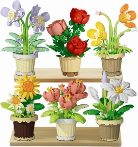 Flower Building Sets - Ideal Gifts for Her, Flowers Bouquet Building Gifts for Girlfriends Women Adults - Birthday & Christmas Decor - 1302PCS