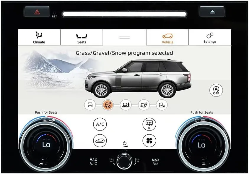 for 2013 2014 2015 2016 2017 Land Rover Range Rover Vogue HSE L405 AC Panel Upgrade Climate Control Touch Screen Air Conditioning HVAC Android System Seat Heated Dashboard (L405 Climate Control)