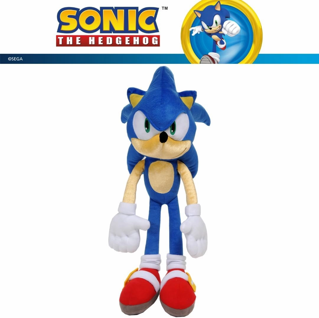 Franco Sonic The Hedgehog Anime Kids Bedding Super Soft Plush Cuddle Pillow Buddy, One Size, (Officially Licensed Product)