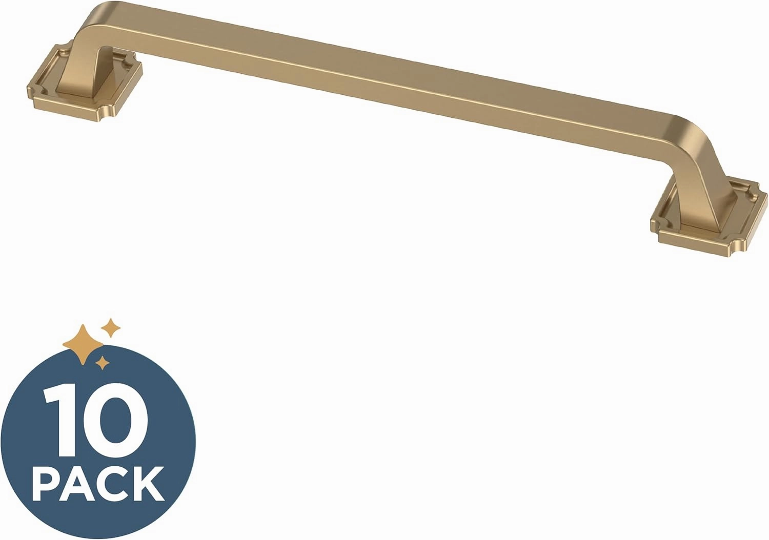 FRANKLIN BRASS Notched Backplate (10-Pack) Cabinet Handles 6-5/16" Hole Center | Champagne Bronze Kitchen Pulls for Dresser, Drawers | Hardware P40126C-CZ-B