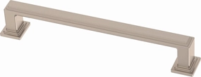 FRANKLIN BRASS Stepped (10-Pack) Cabinet Handles 5-1/16" Hole Center Pulls | Satin Nickel Hardware Kitchen Door, Drawers, Dressers, Furniture P49582C-SN-B