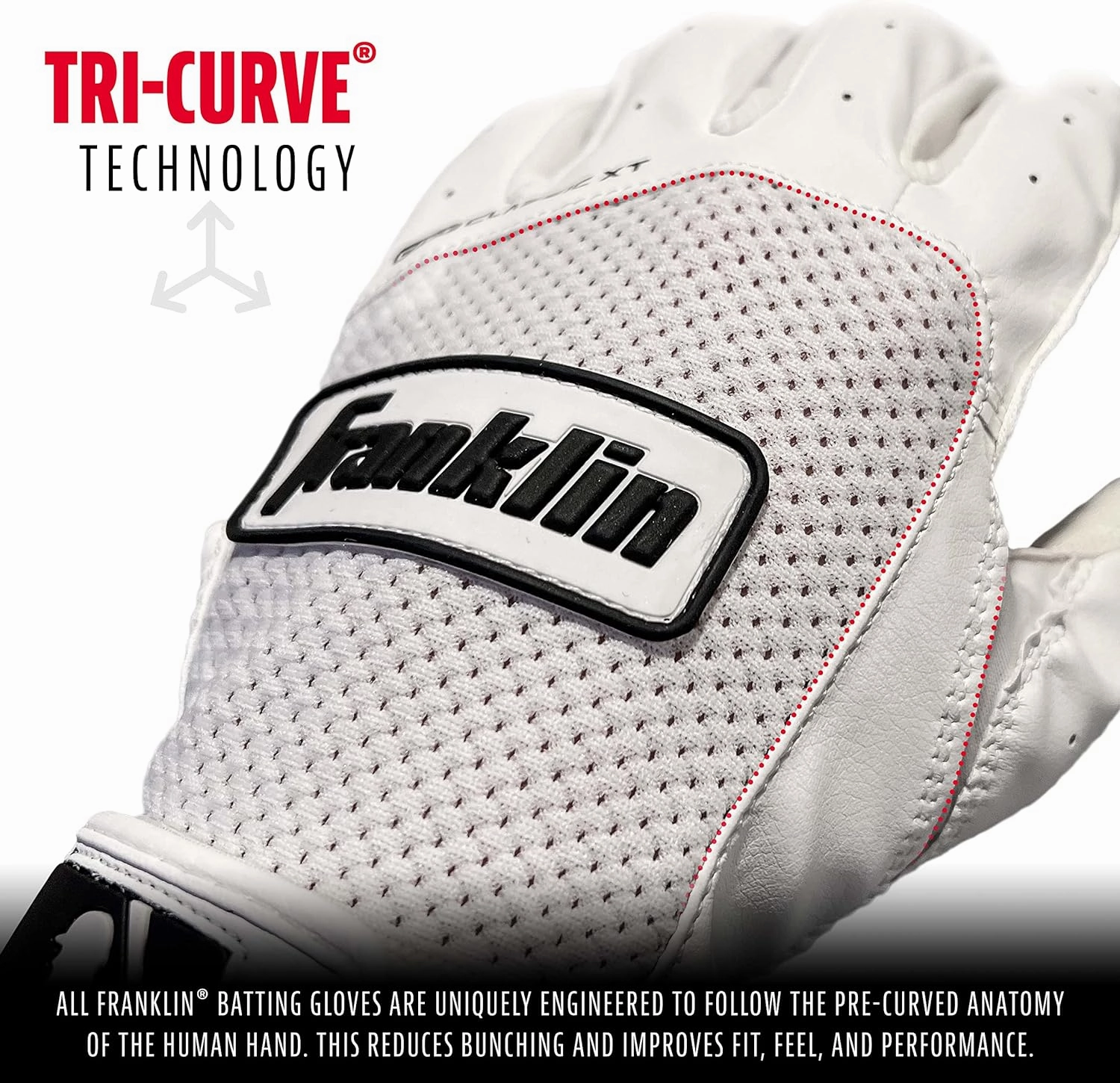 Franklin Sports MLB Classic XT Batting Gloves - Adult   Youth Batting Glove Pairs - Baseball   Softball Batting Gloves