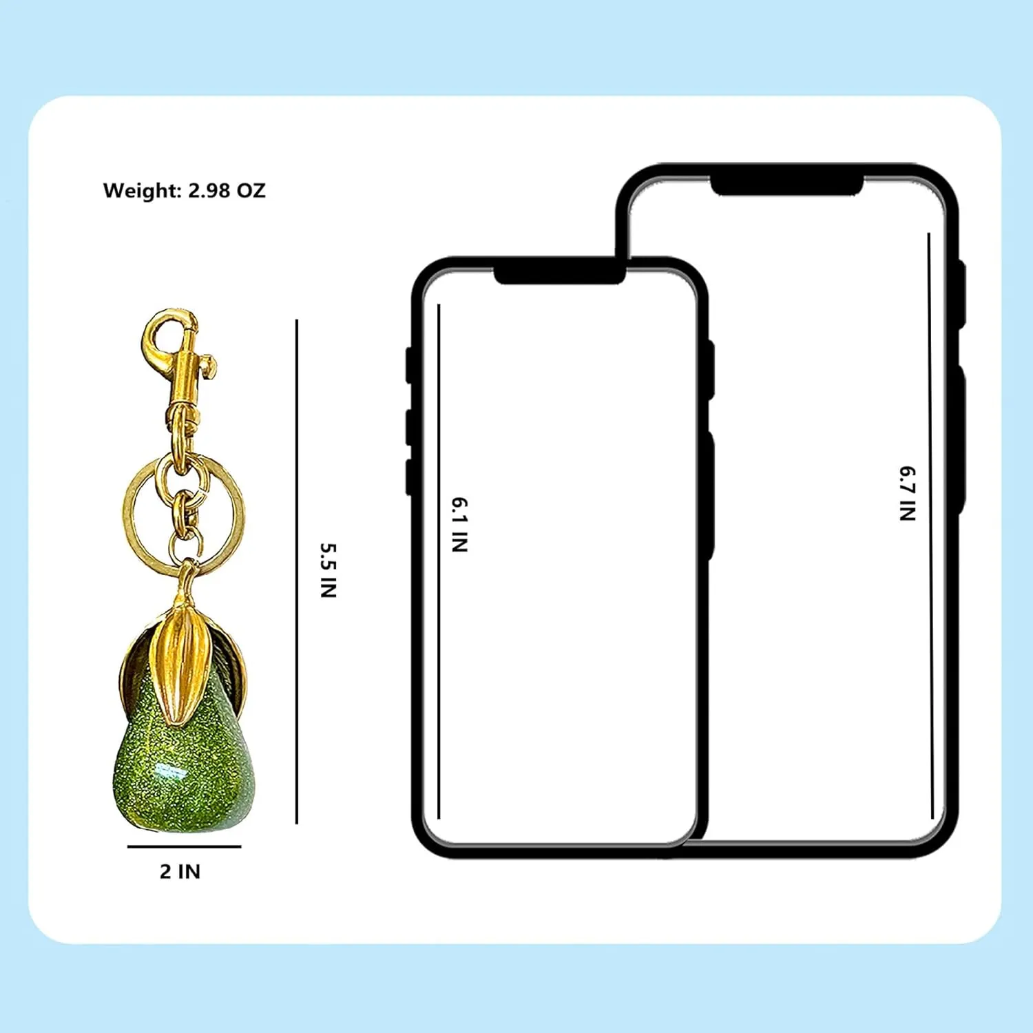 Fruit Bag Charm Key Chain Accessory Purse Charm Gifts for Women