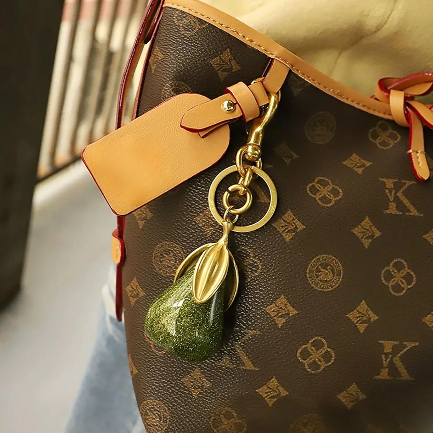 Fruit Bag Charm Key Chain Accessory Purse Charm Gifts for Women