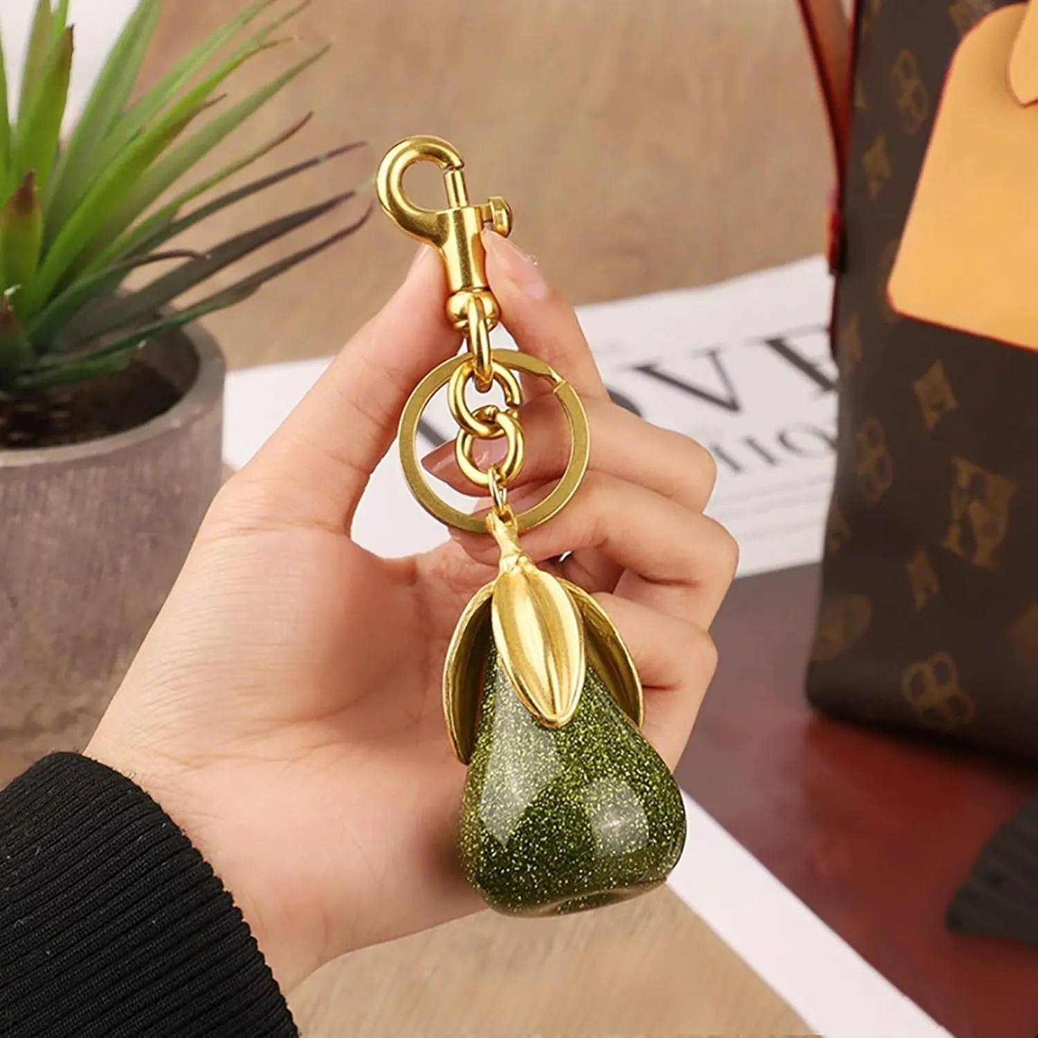Fruit Bag Charm Key Chain Accessory Purse Charm Gifts for Women