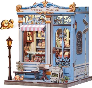 Fsolis Book Nook Kit - DIY Scene Miniature Dollhouse Kit for Adults Bookshelf Puzzle Kit Tiny House Mini Craft Book Decor Gifts for Women Teenagers Book Lovers and 3D Puzzle Beginners (Sweet Marie)