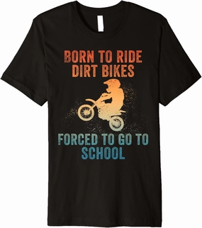 Funny Dirt Bike Art For Boys Girls Motocross Dirt Bike Rider Premium T-Shirt