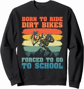 Funny Dirt Bike Art For Boys Girls Motocross Dirt Bike Rider Sweatshirt