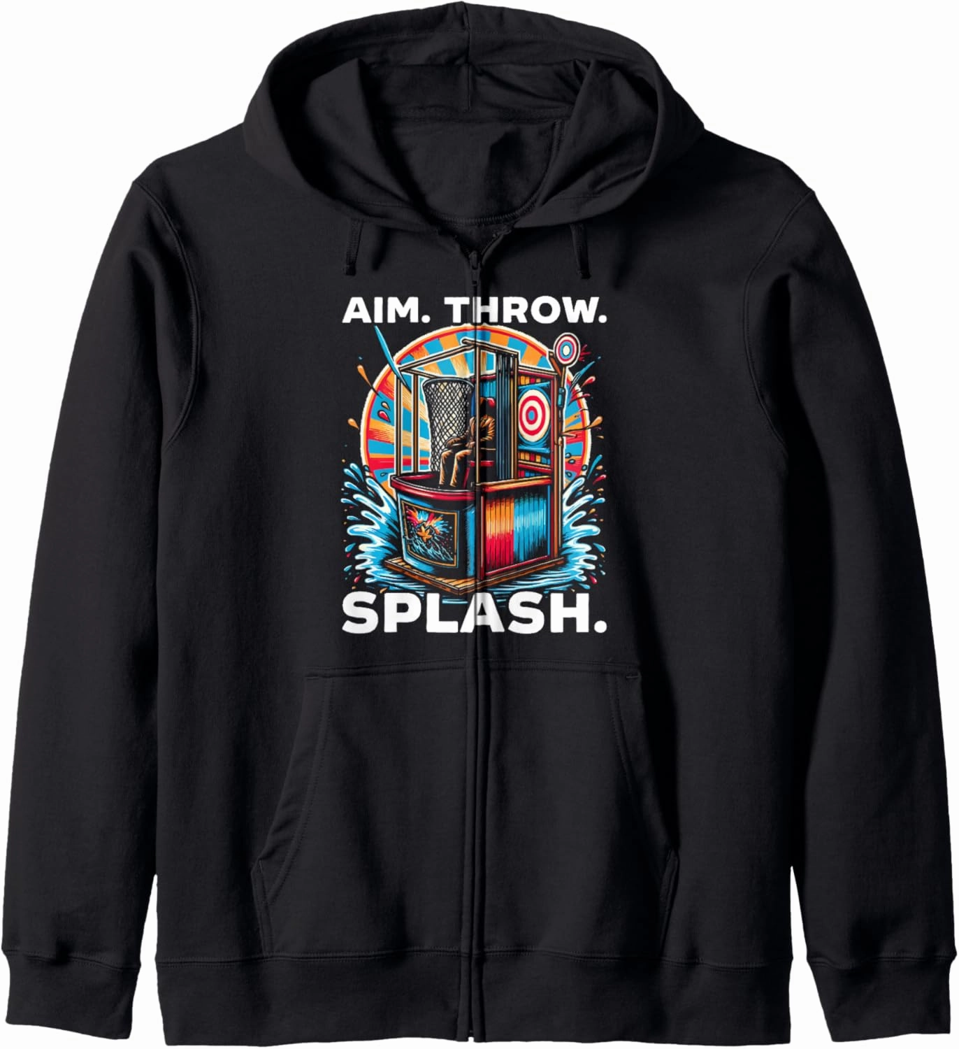 Funny Dunking Booth Carnival Game Dunk Tank Zip Hoodie