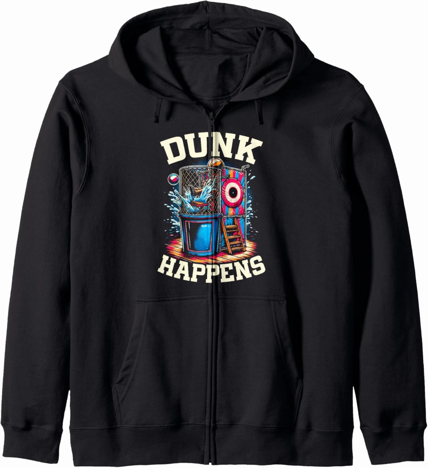Funny Dunking Booth Carnival Game Dunk Tank Zip Hoodie