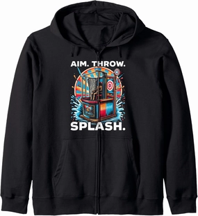 Funny Dunking Booth Carnival Game Dunk Tank Zip Hoodie