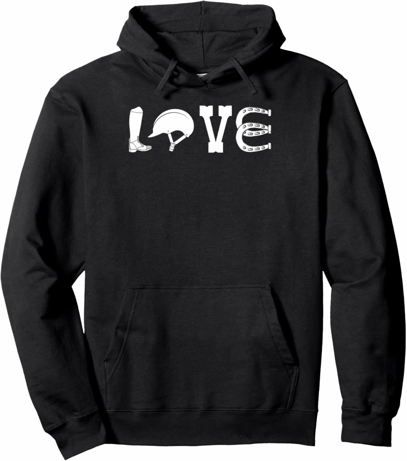 Funny Equestrian Art For Men Women Horse Rider Jumping Pullover Hoodie