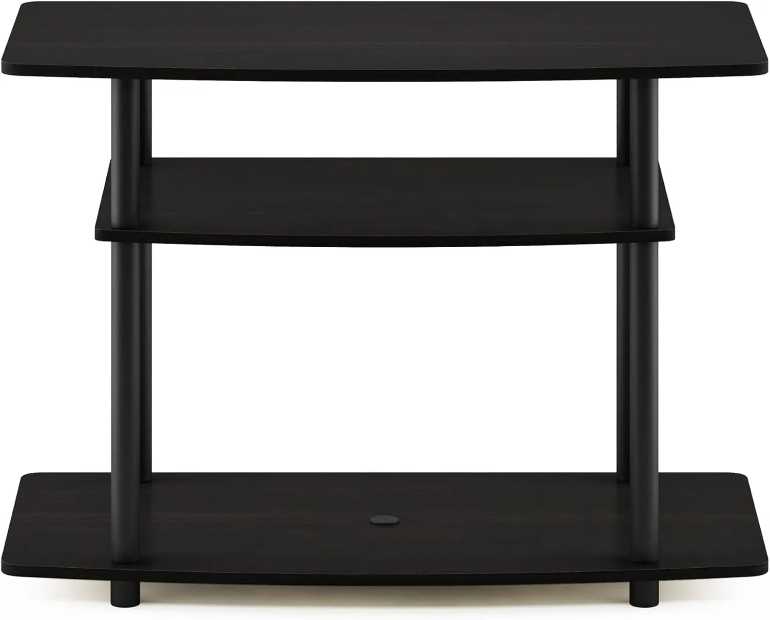 Furinno Turn-N-Tube No Tools 3-Tier Entertainment Center TV Stand for TV up to 32 Inch, Plastic Round Tubes, Espresso/black