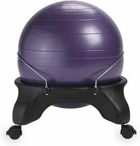 Gaiam Classic Backless Balance Ball Chair – Exercise Stability Yoga Ball Premium Ergonomic Chair for Home and Office Desk with Air Pump, Exercise Guide and Satisfaction Guarantee
