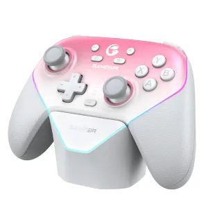 GameSir Super Nova Multiplatform Game Controller – 2.4G Wireless for PC/Switch/iOS/Android – Hall Effect Joystick & Triggers, 1000Hz Polling, Magnetic Faceplate, RGB Lighning (Whipped Pink)