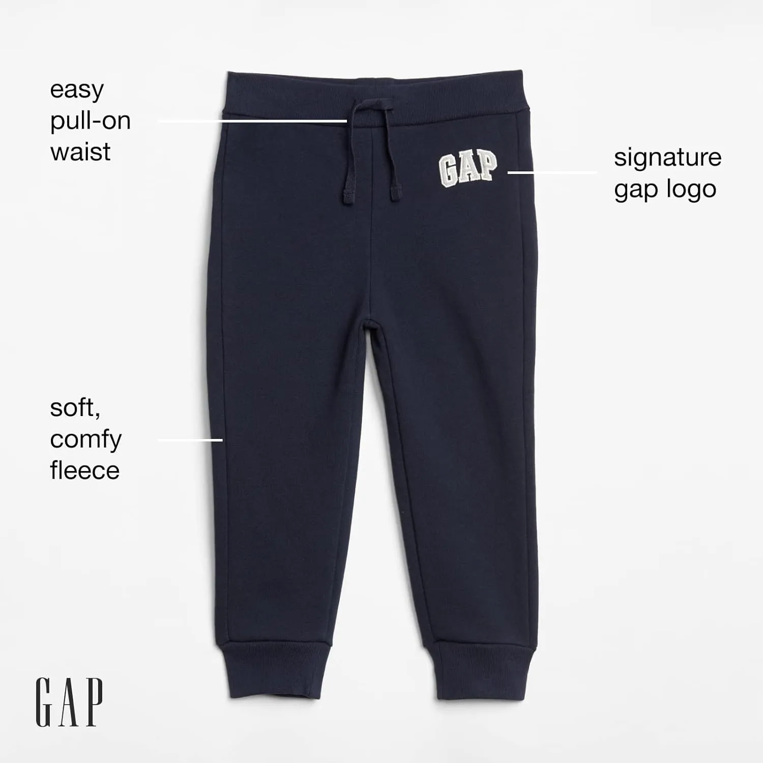 GAP Baby Boys' Logo Pull-on Jogger Sweatpants
