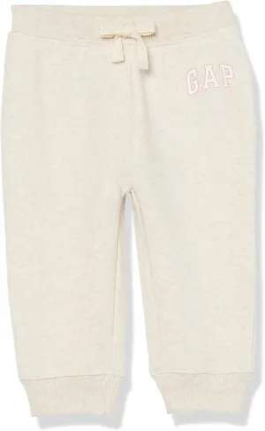 GAP Baby Girls' Logo Pull-on Jogger Sweatpants